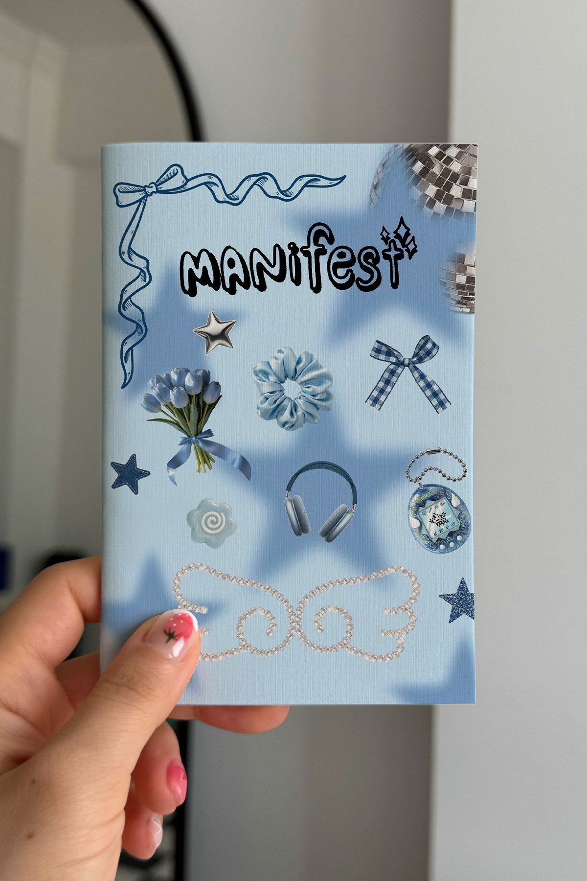 Manifest Mavi Mini Çizgisiz Defter