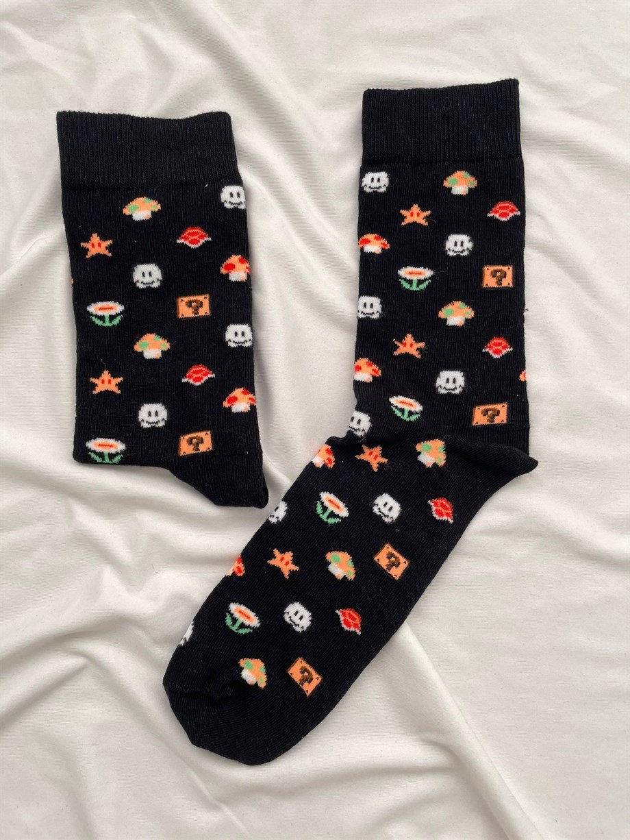 Mario Items Soket Çorap