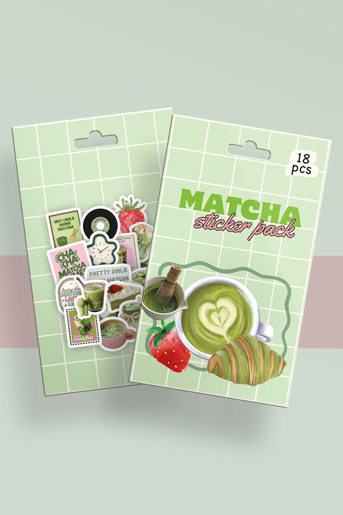 Matcha Kutulu Sticker Set 18'li