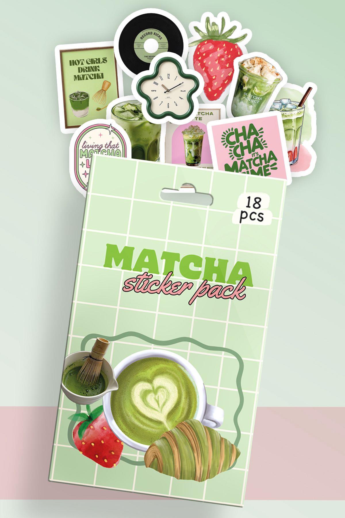 Matcha Kutulu Sticker Set 18'li