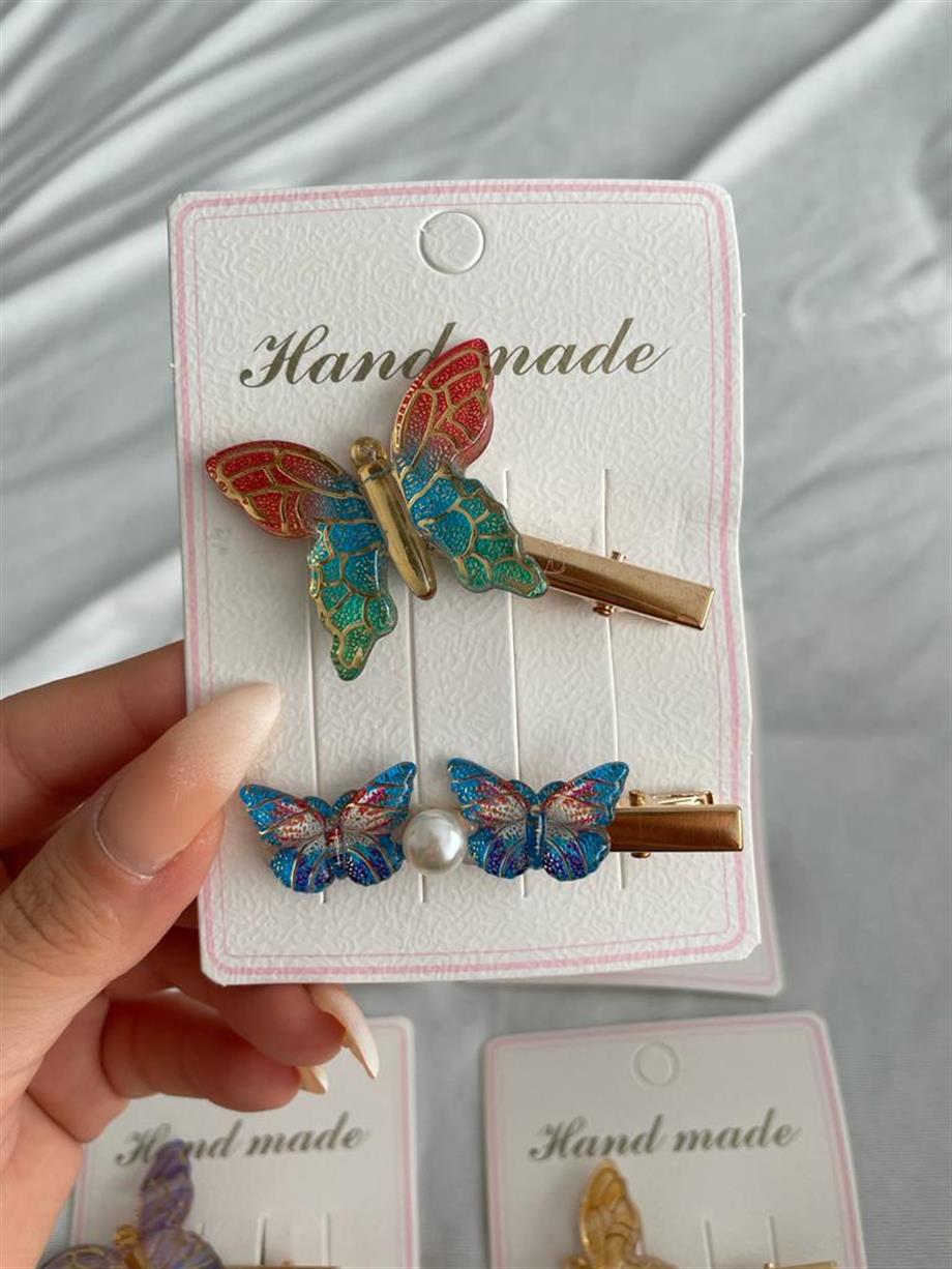 Mavi 2li Kelebek Pens Toka