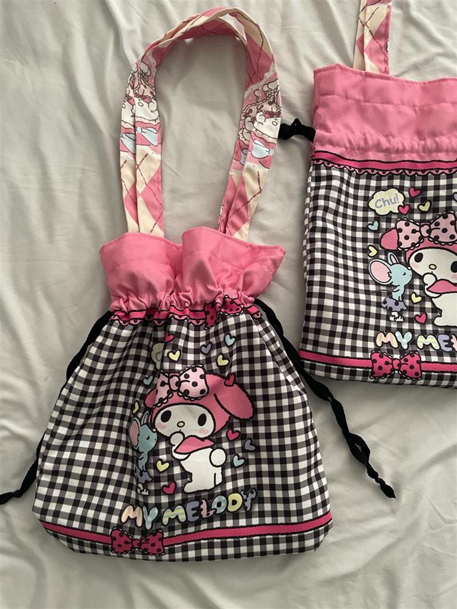Melody Kawaii Büzgülü Bez Çanta