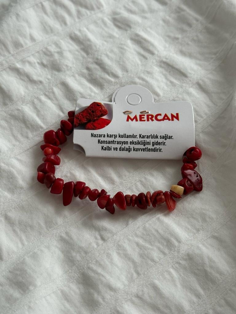 Mercan Kırık Doğaltaş Bileklik