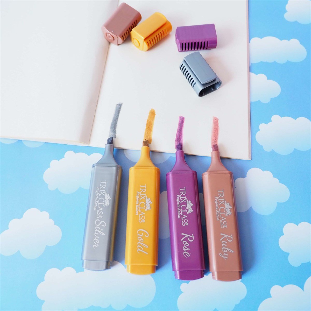 Metalik Highlighter İşaret Kalem Seti