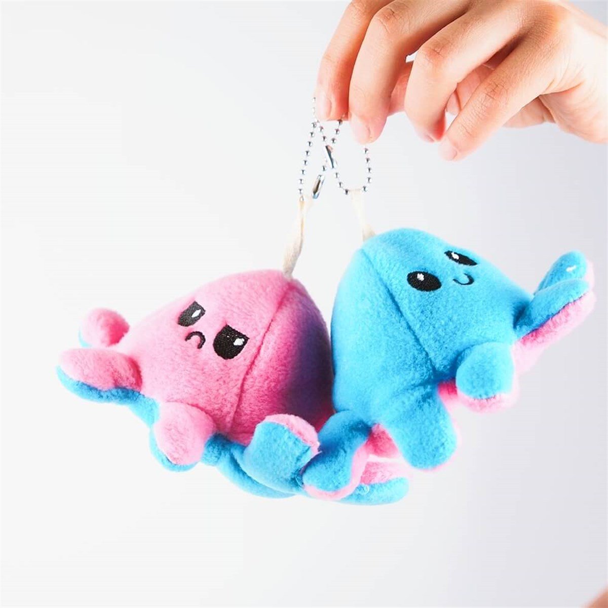 Mood Değiştiren Ahtapot Anahtarlık Mavi - Pembe