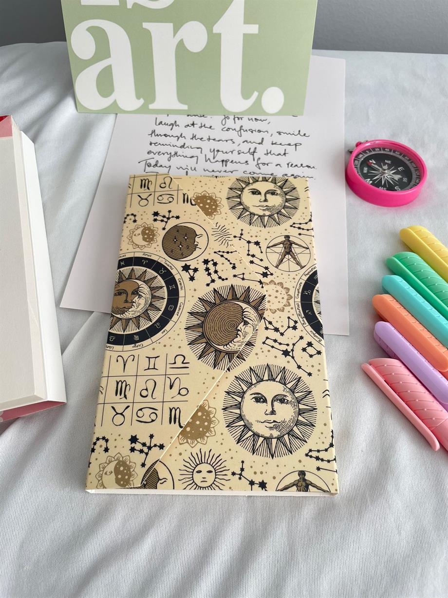 Moon And Sun Tasarımlı Zarf Defter