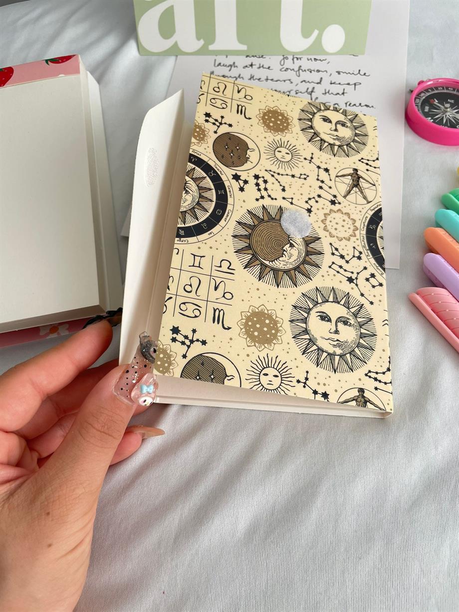 Moon And Sun Tasarımlı Zarf Defter