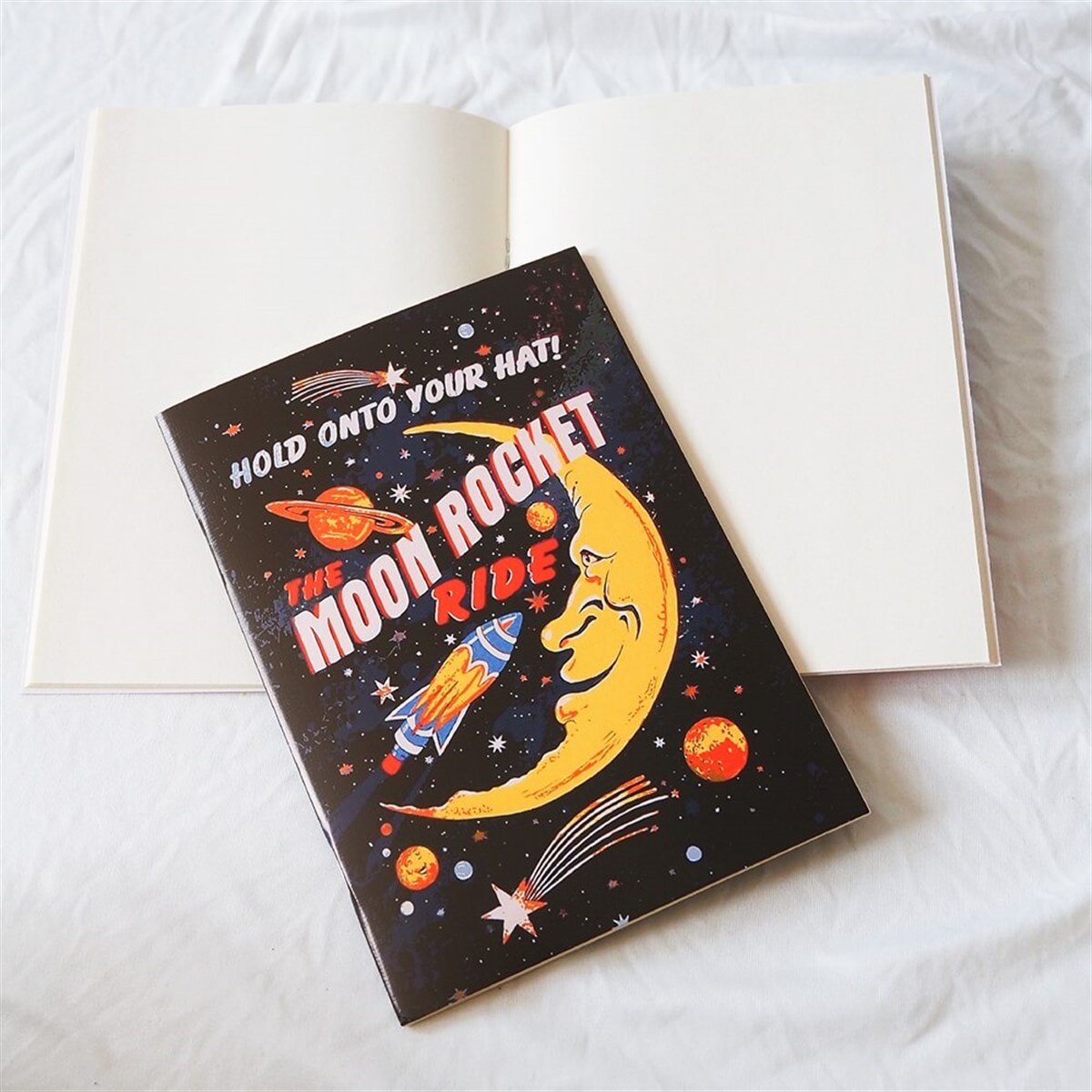 Moon Rocket Baskılı Defter