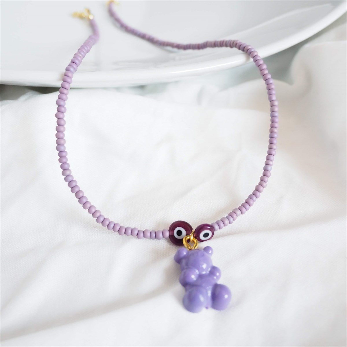 Mor Jelibon Kolye I Handmade