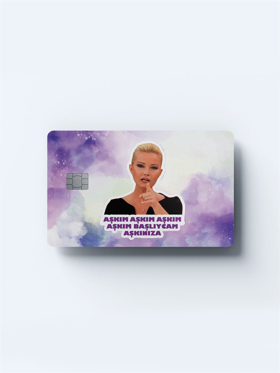 Müge Anlı Başlıycam Aşkınıza Kart Kaplama Sticker