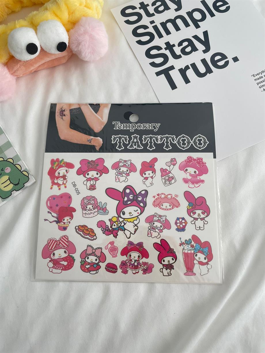My Melody Çoklu Geçici Dövme Seti