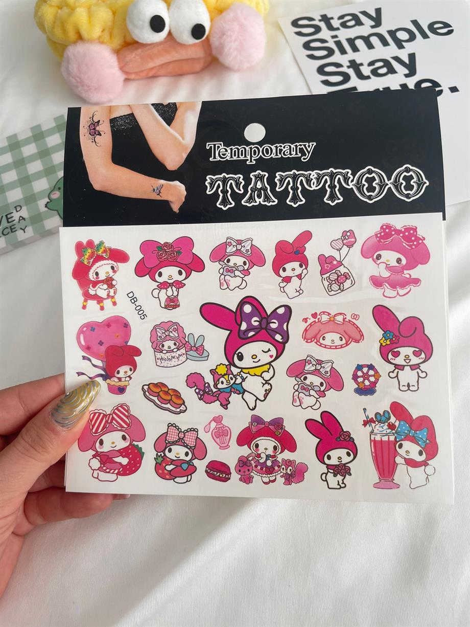 My Melody Çoklu Geçici Dövme Seti