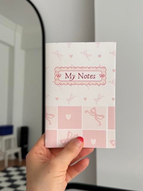 My Notes Pink Ribbon Mini Çizgisiz Defter