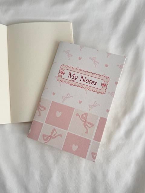 My Notes Pink Ribbon Mini Çizgisiz Defter