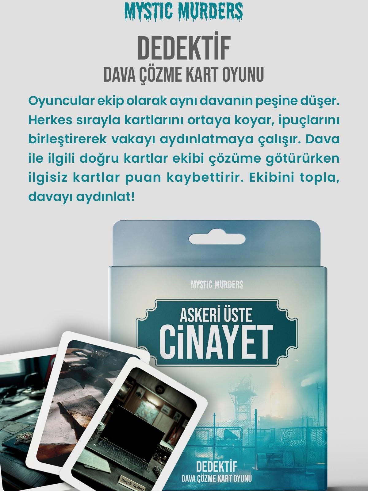 Mystic Murders Dedektif Kart Oyunu - Askeri Üste Cinayet