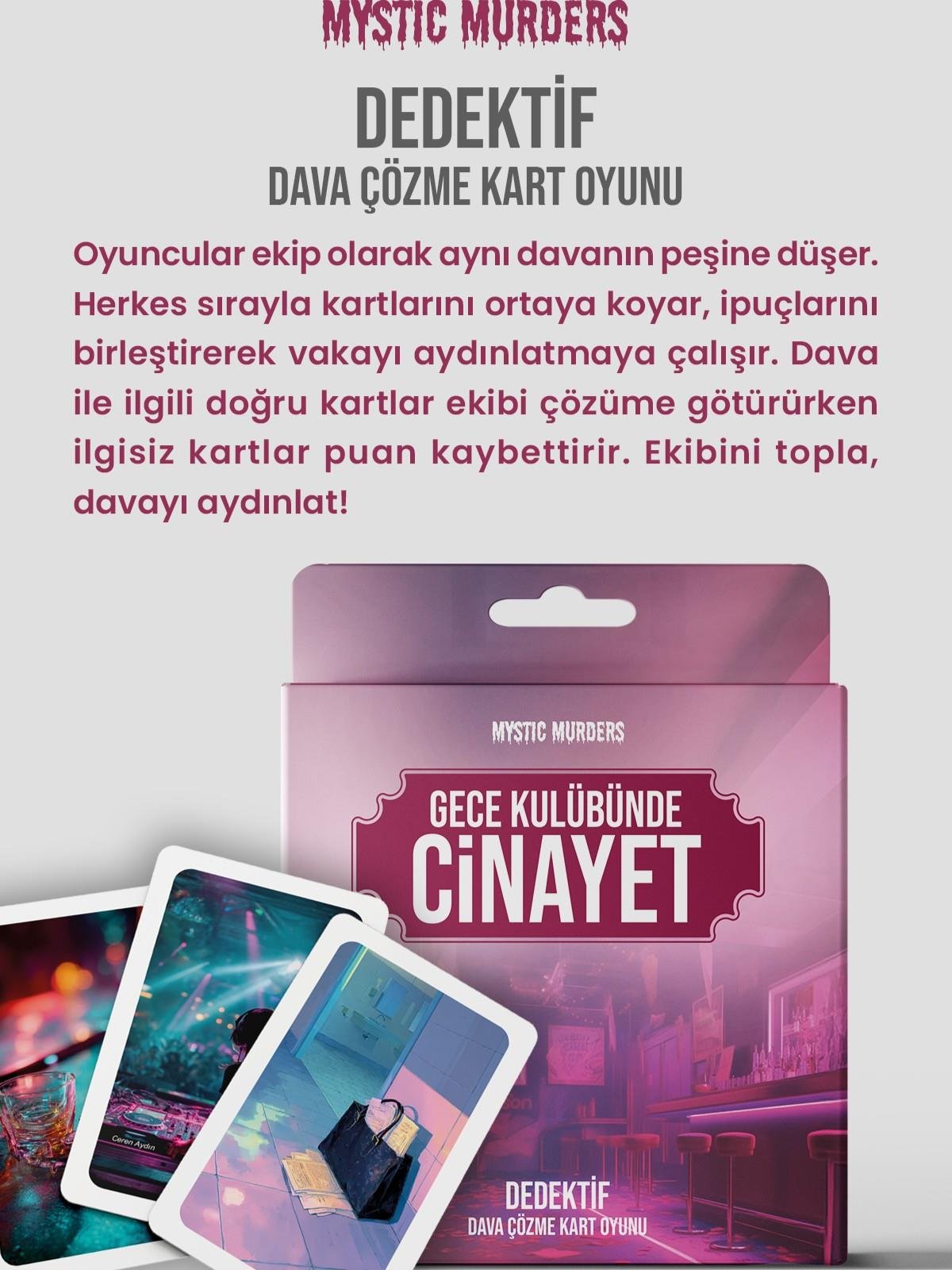 Mystic Murders Dedektif Kart Oyunu - Gece Kulübünde Cinayet