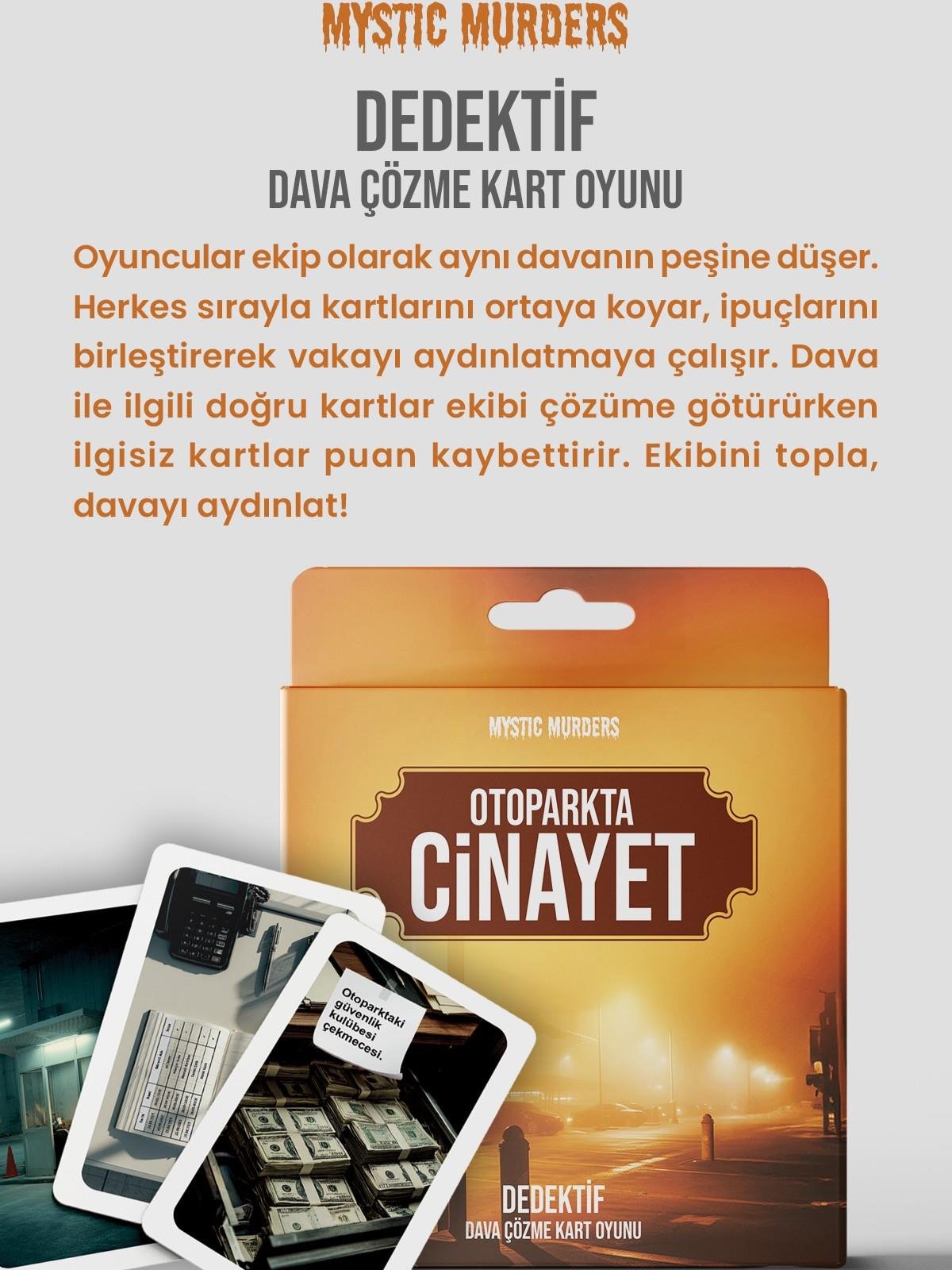 Mystic Murders Dedektif Kart Oyunu - Otoparkta Cinayet