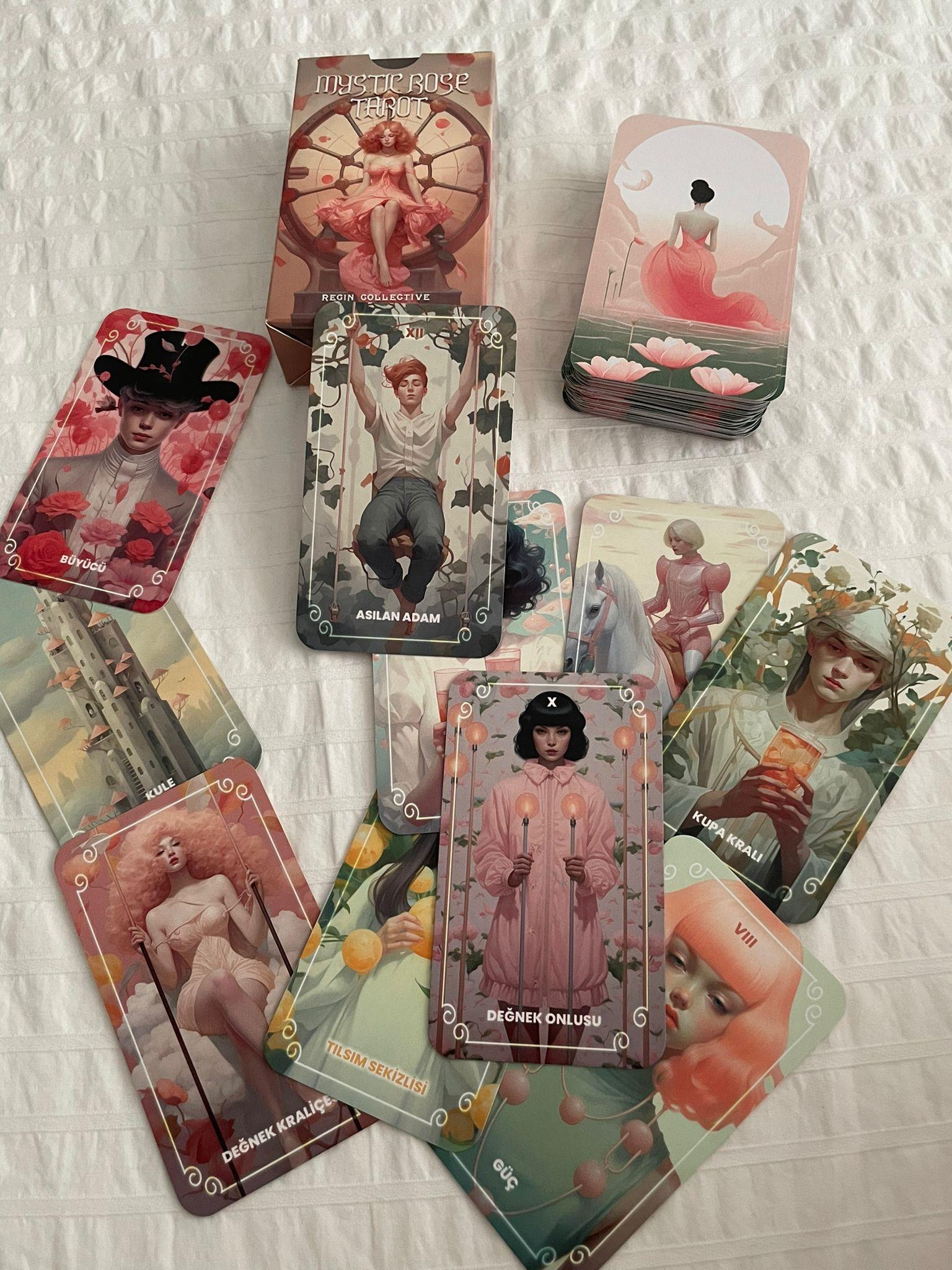 Mystic Rose Tarot Destesi ve Başlangıç Tarot Kitabı