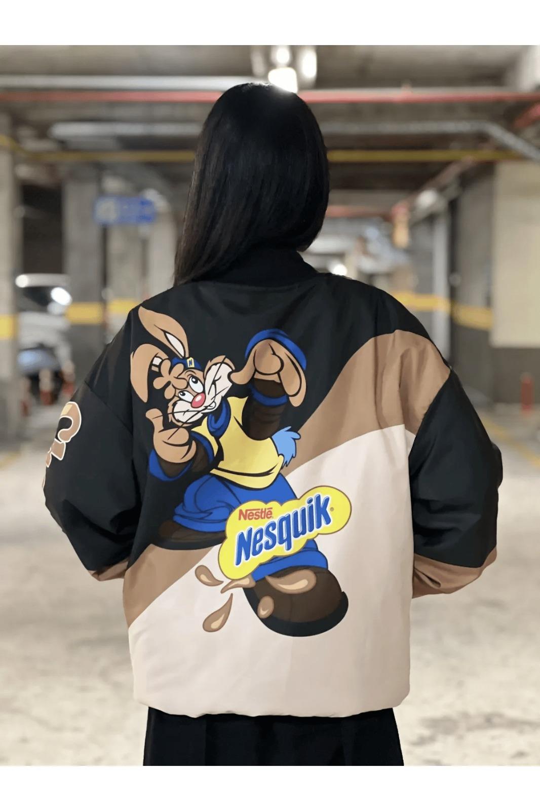 Nesquik Nestle Racing Bomber Oversize Ceket