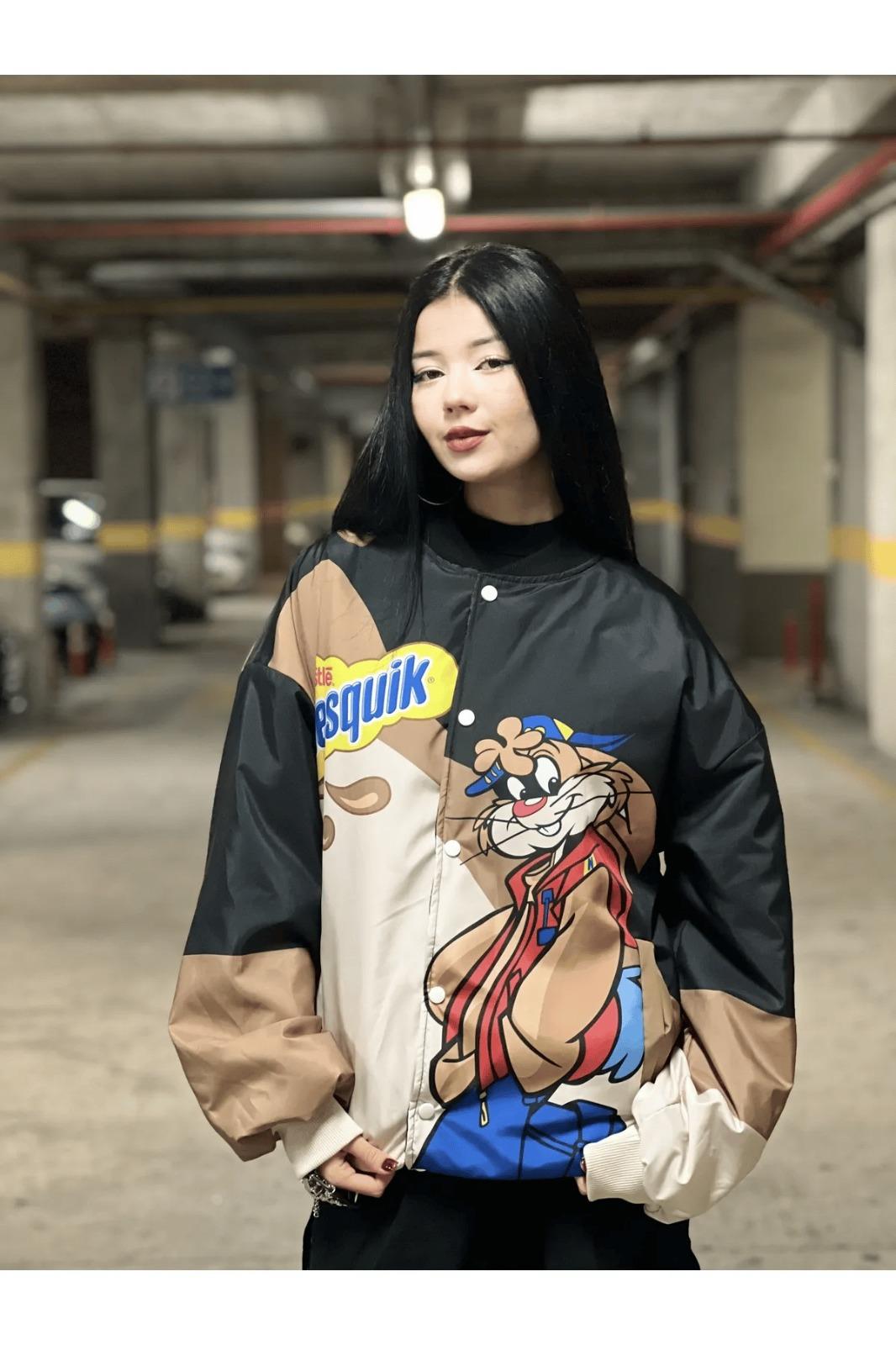 Nesquik Nestle Racing Bomber Oversize Ceket