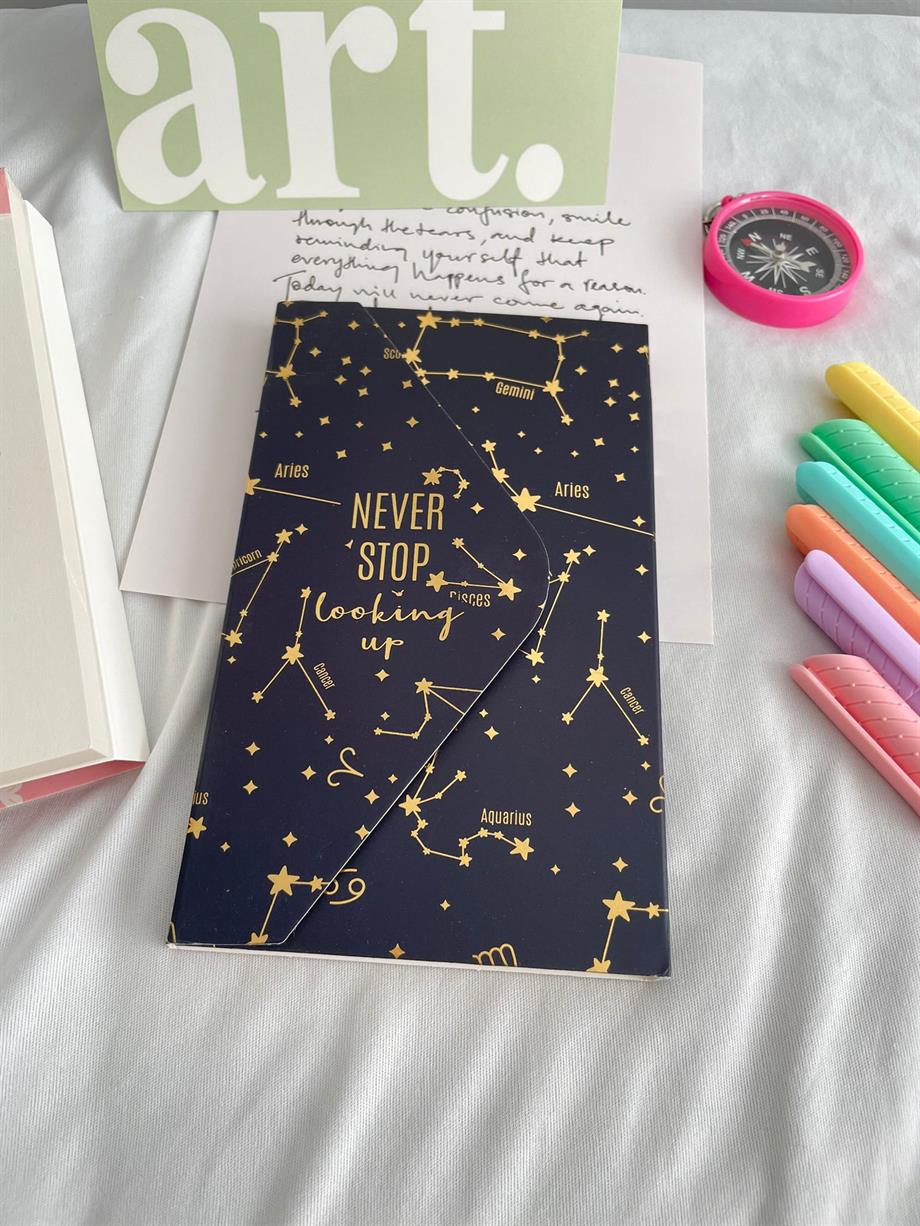 Never Stop Tasarımlı Zarf Defter