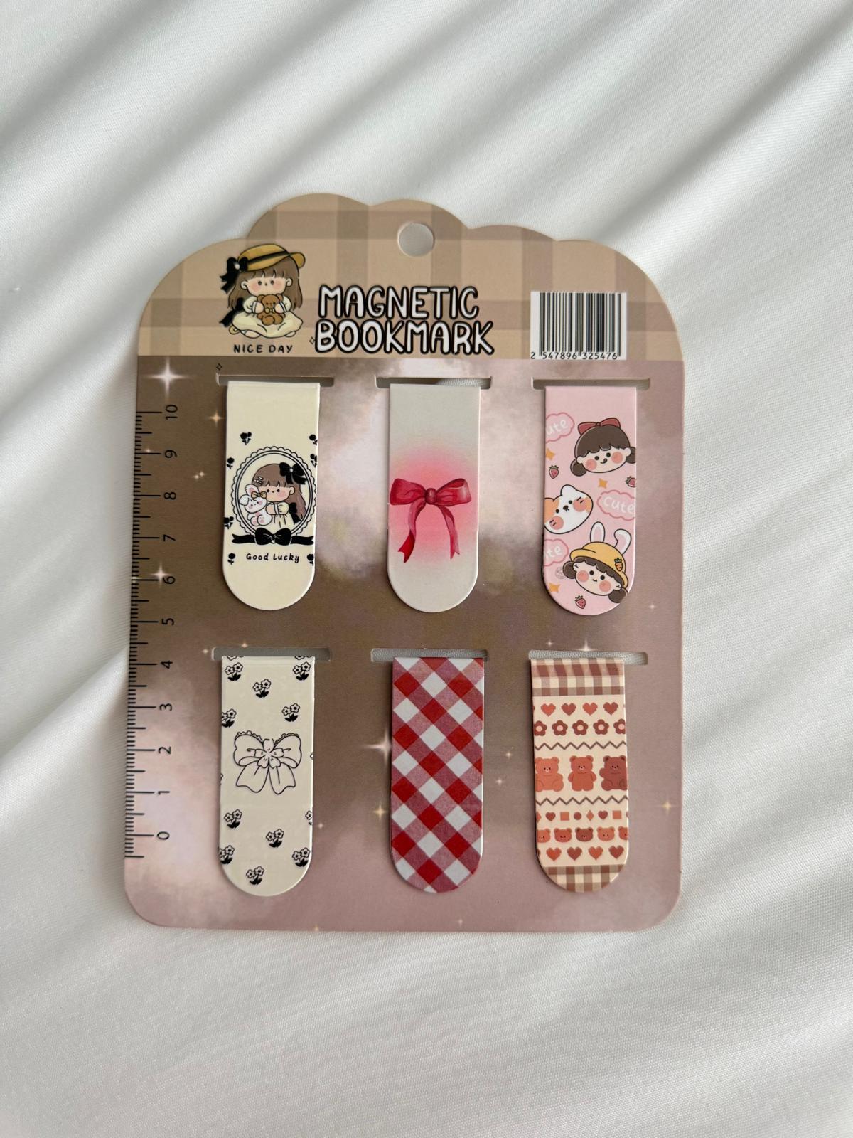 Nice Day Magnetic Bookmark / Kitap Ayracı 6lı Set