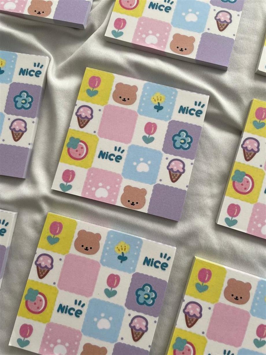 Nice Kawaii Memo Pad Kare Not Defteri