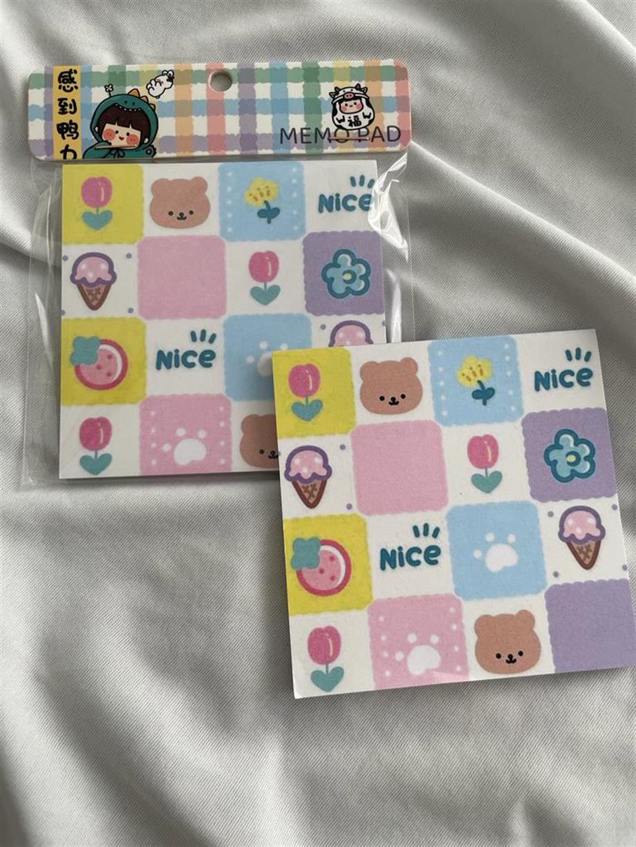 Nice Kawaii Memo Pad Kare Not Defteri