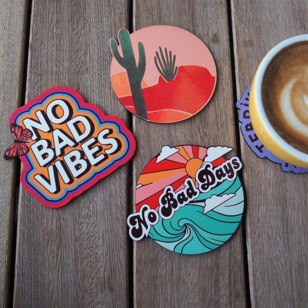 No Bad Vibes Bardak Altlığı