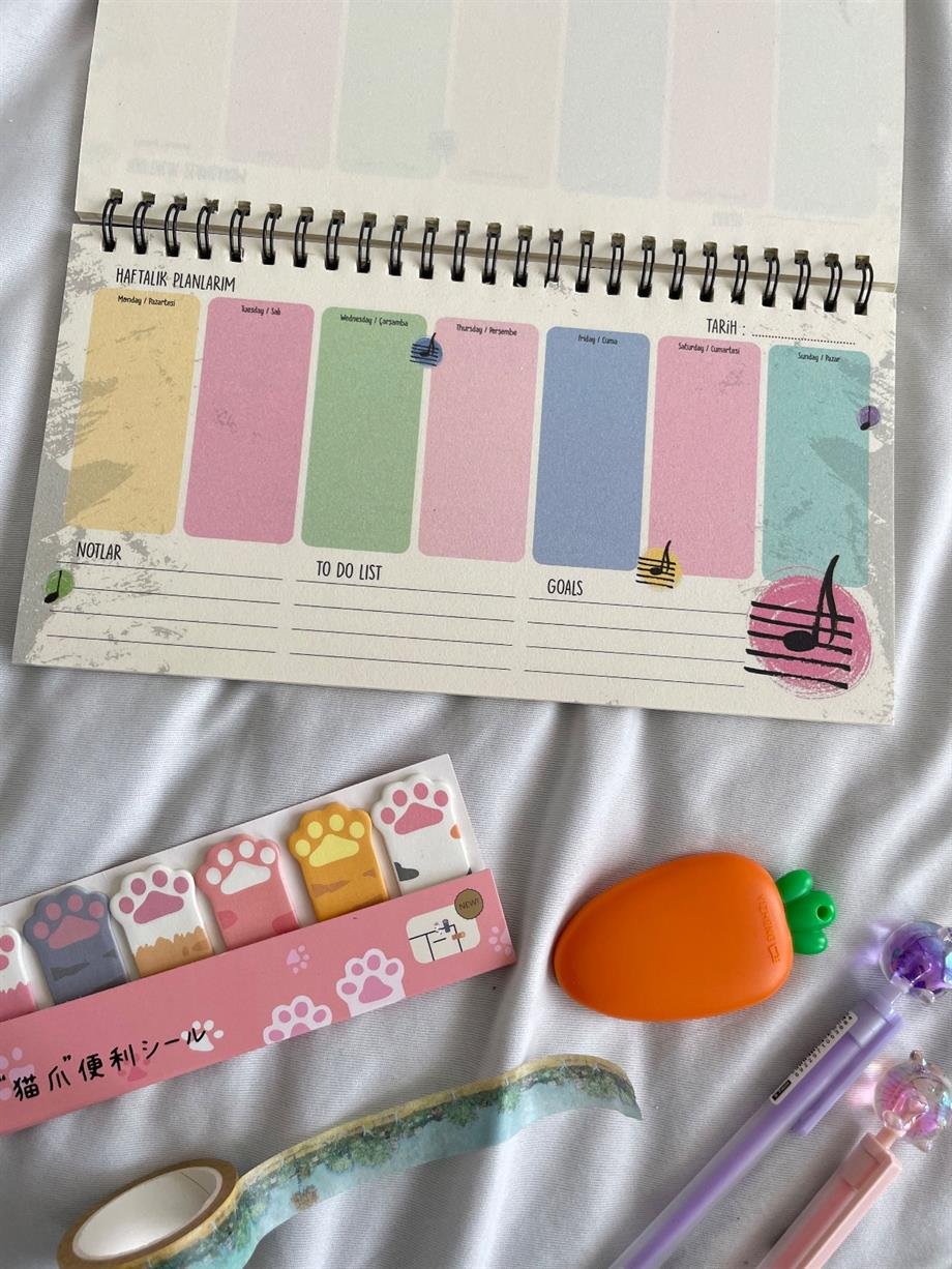 Notalar Spiralli Planlayıcı Defter