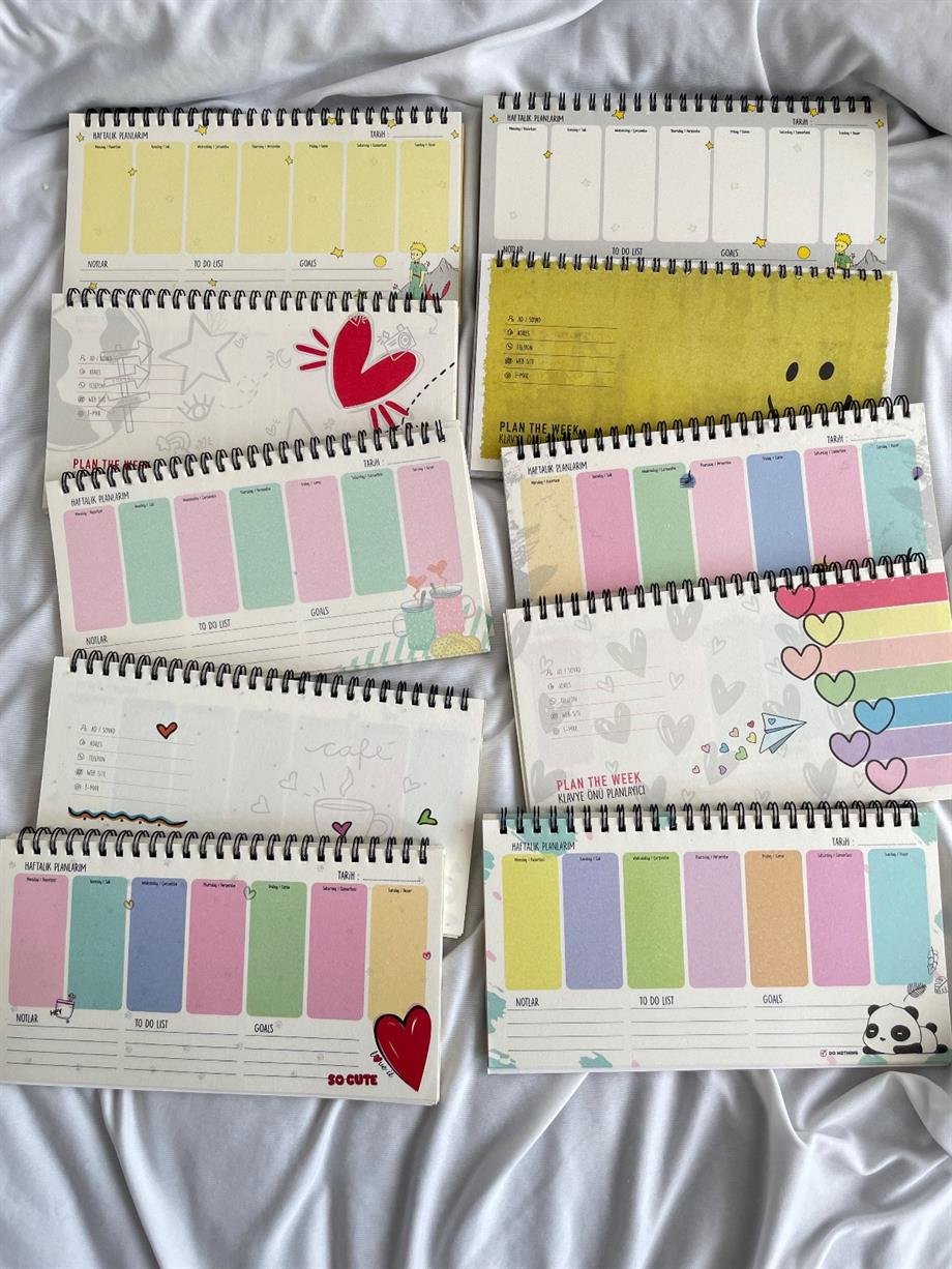 Notalar Spiralli Planlayıcı Defter