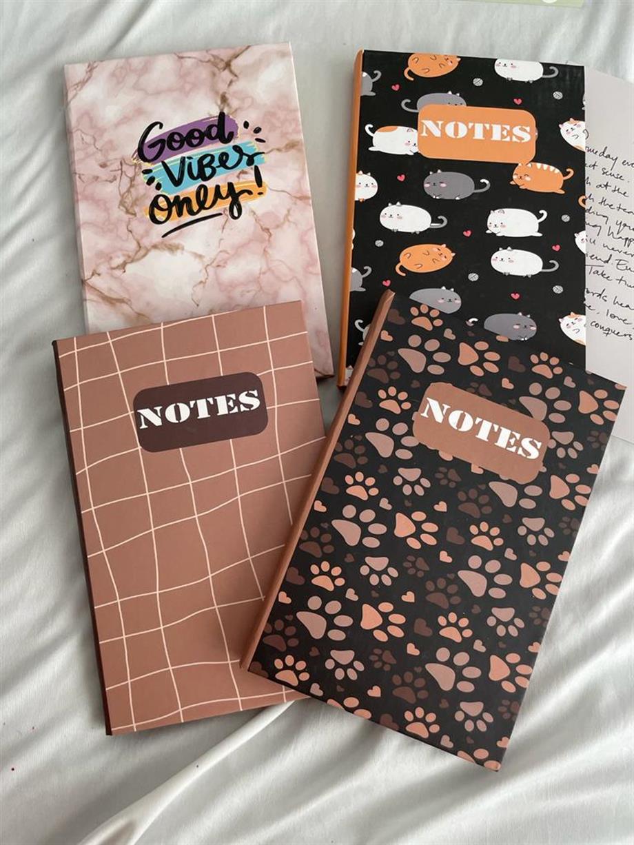 Notes Kahverengi Çizgili Lastikli Ajanda