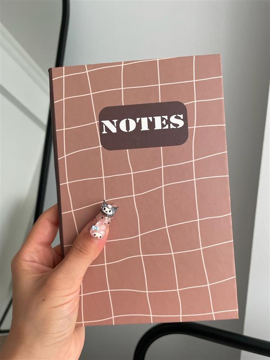 Notes Kahverengi Çizgili Lastikli Ajanda