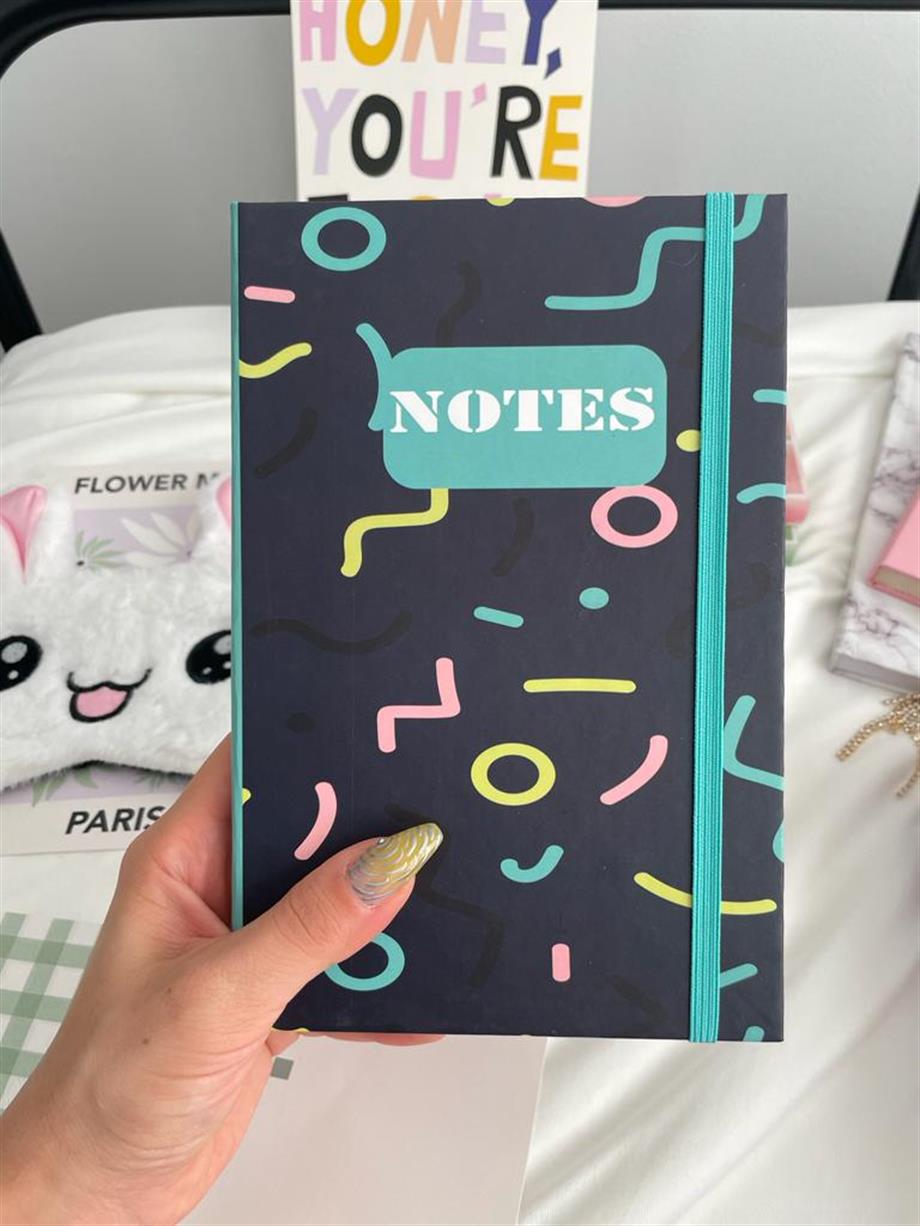 Notes Karma Desenli Lastikli Ajanda