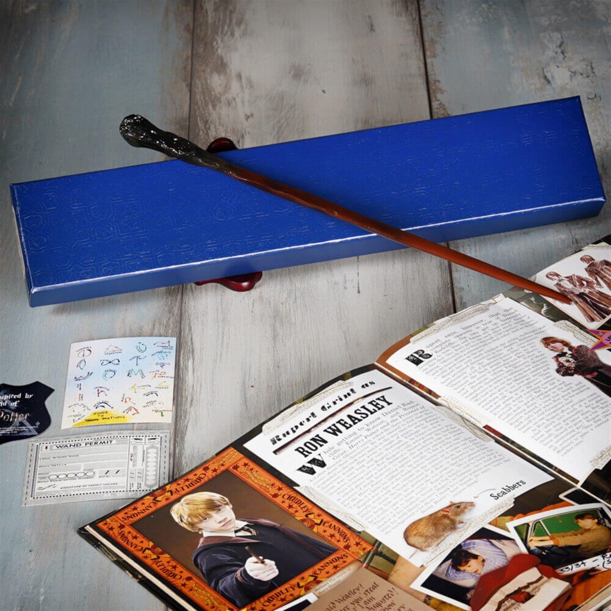 Ollivander's Ron Weasley Asası Orijinal Kutu 35,5 cm