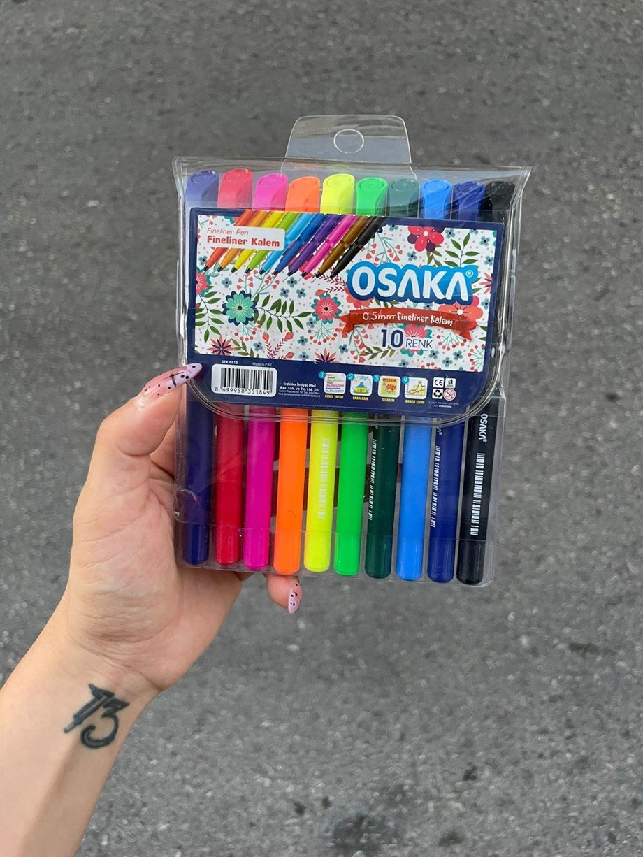 Osaka 10lu Fineliner Kalem Seti