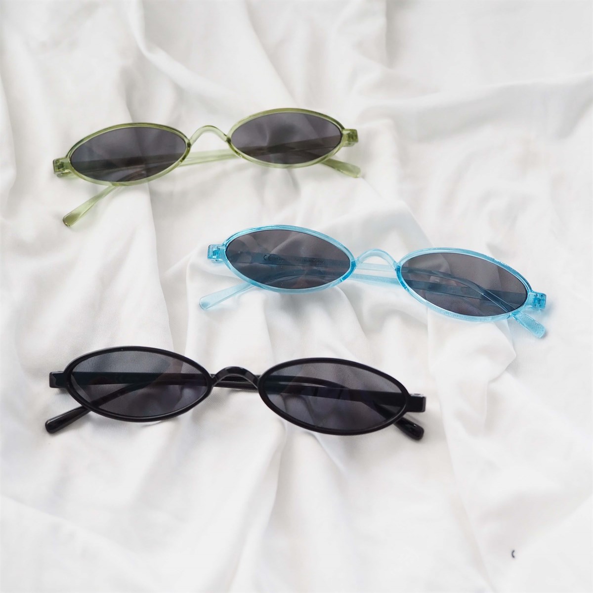 Oval Mini Çerçeve Güneş Gözlüğü Blue Black