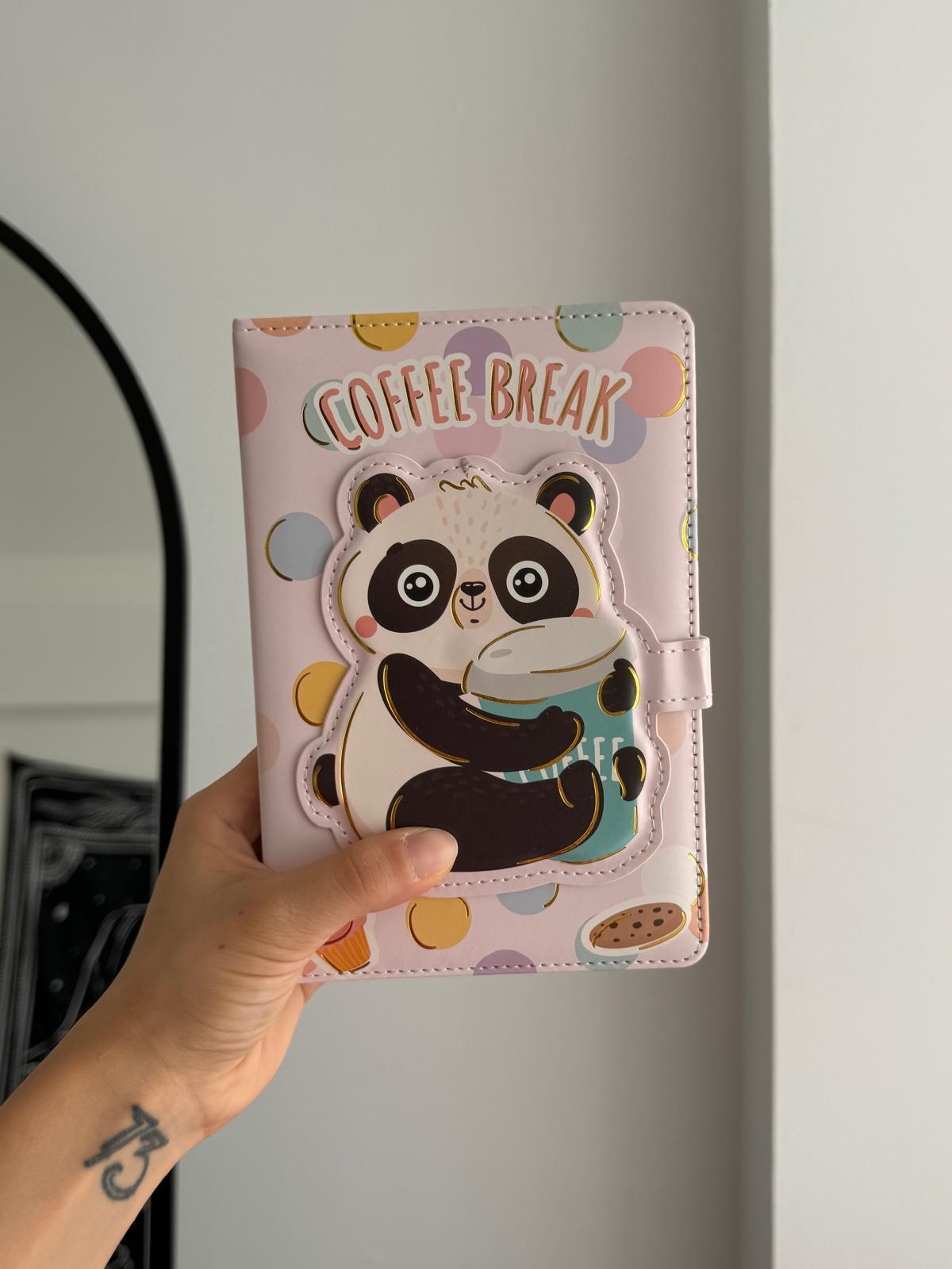 Panda Magnetic Kapaklı Renkli Sayfalı Defter