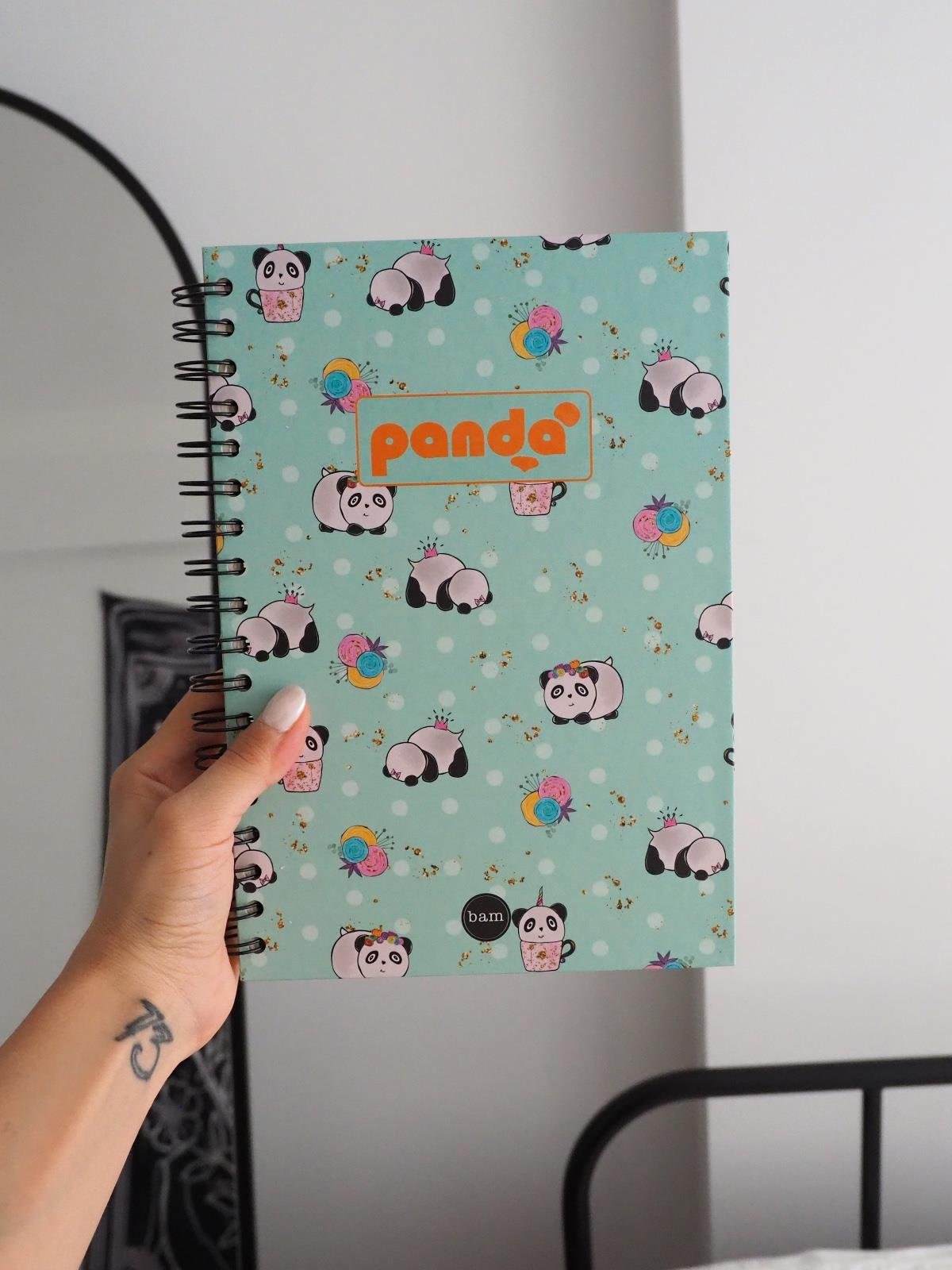 Panda Tasarımlı Spiralli Defter