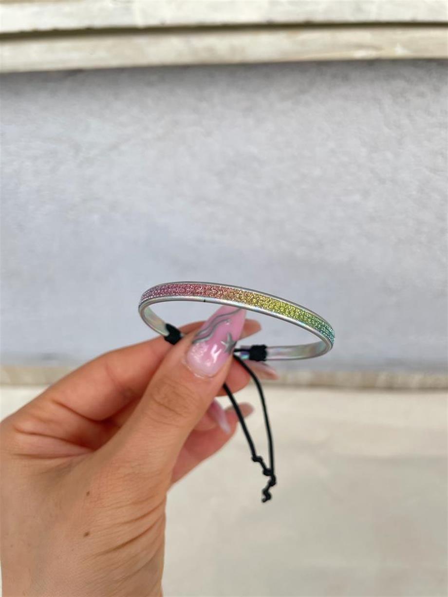 Parıltılı İp Bileklik Renkli