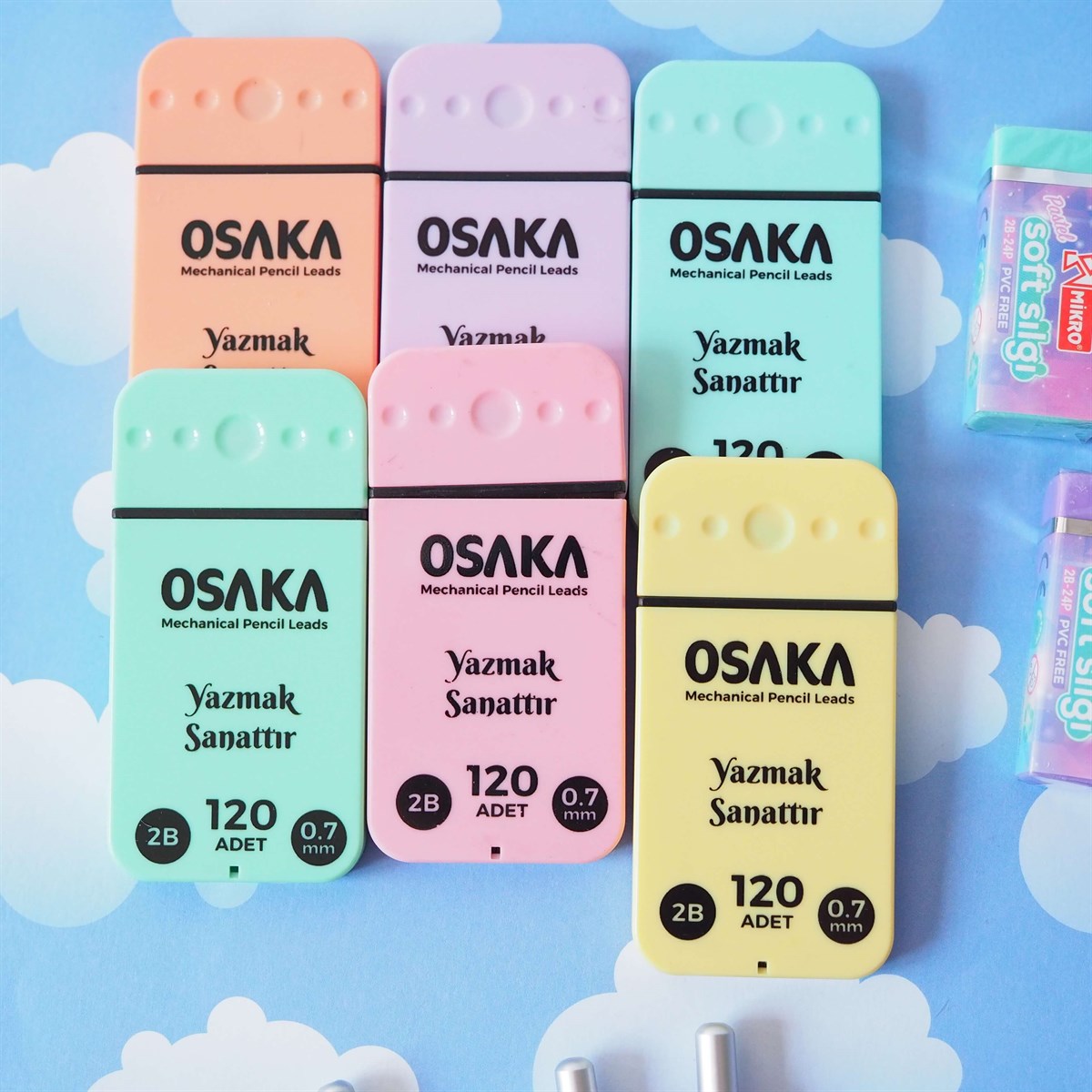 Patel Kalem / Kalem uç / Silgi / Fosfor Kalem Set