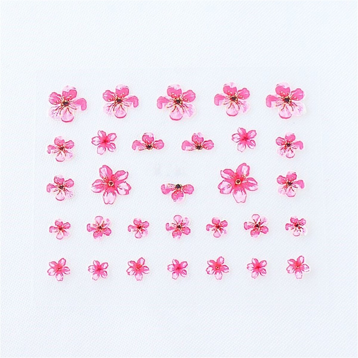 Pembe Çiçek Tırnak Sticker