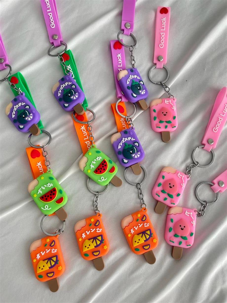 Pembe Icecream Silikon Anahtarlık