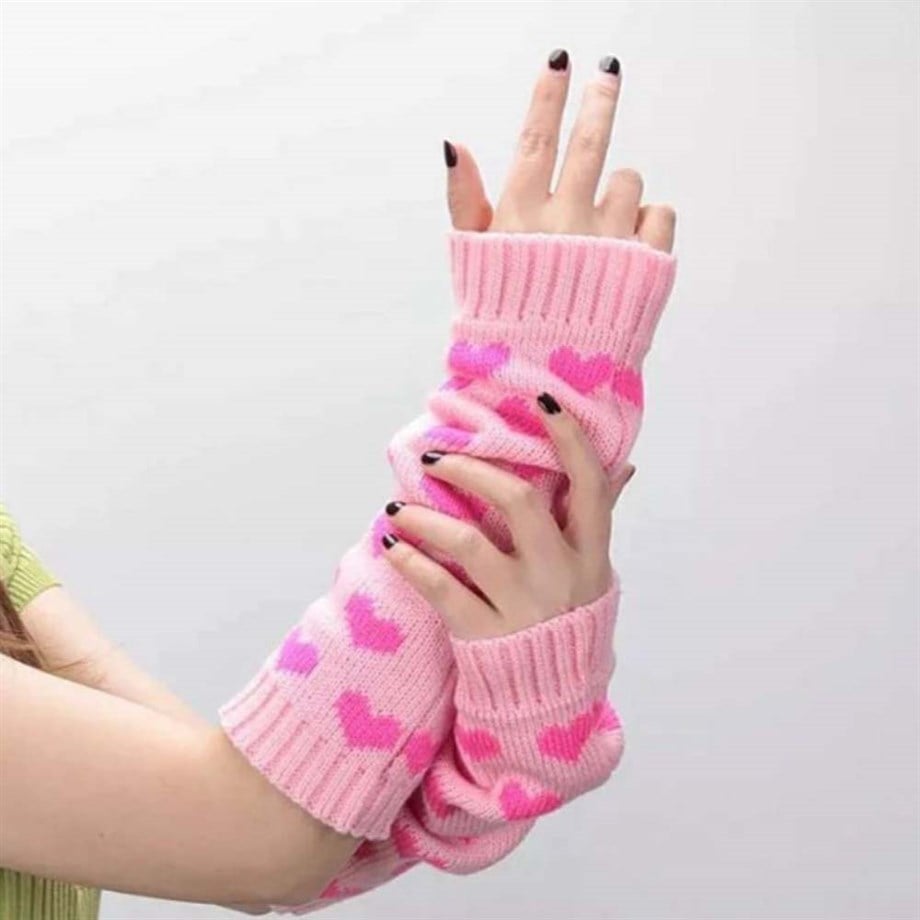Pembe Kalpli Triko Tozluk / Kolluk