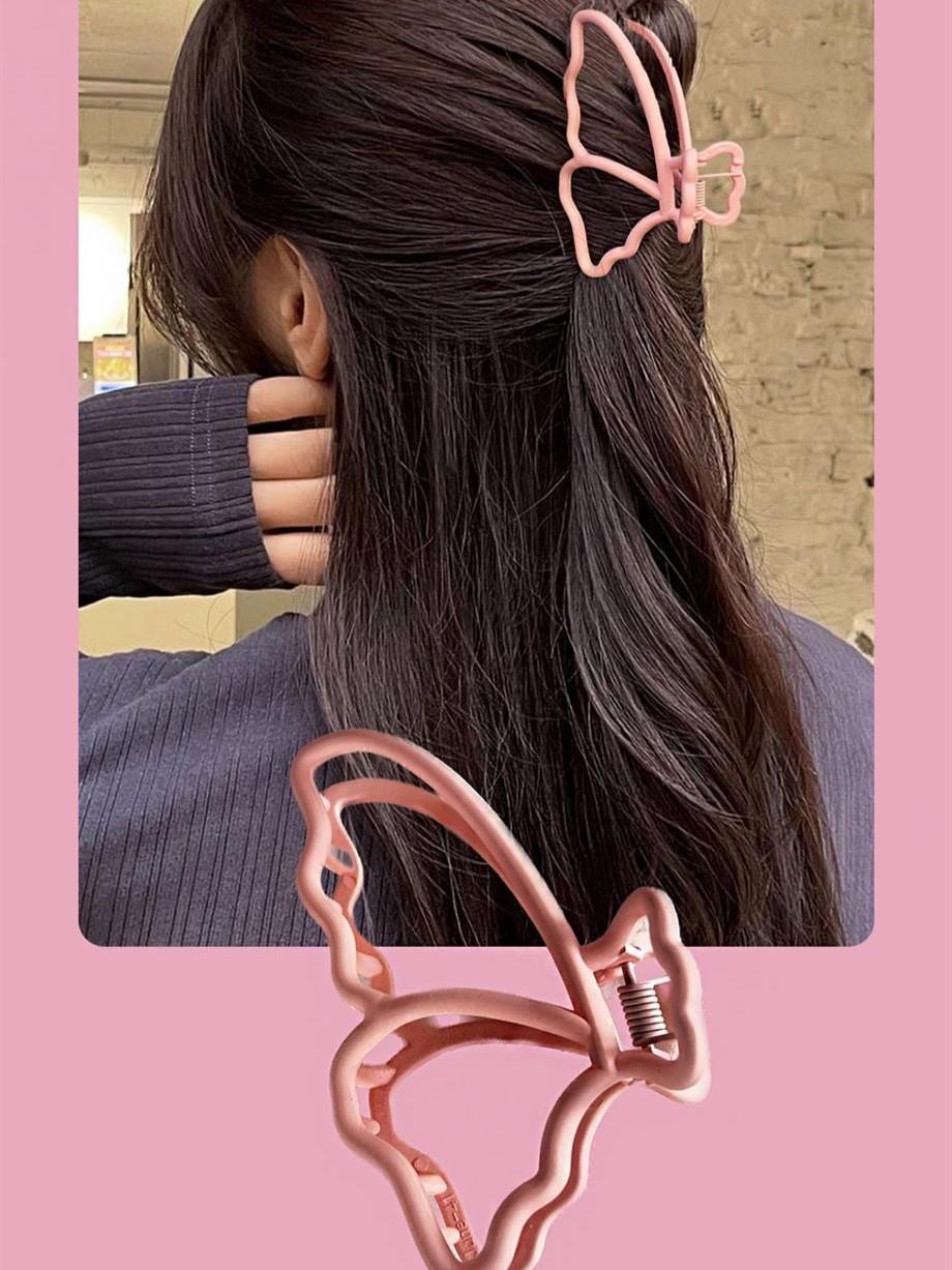 Pembe Kelebek figürlü Mandal Toka