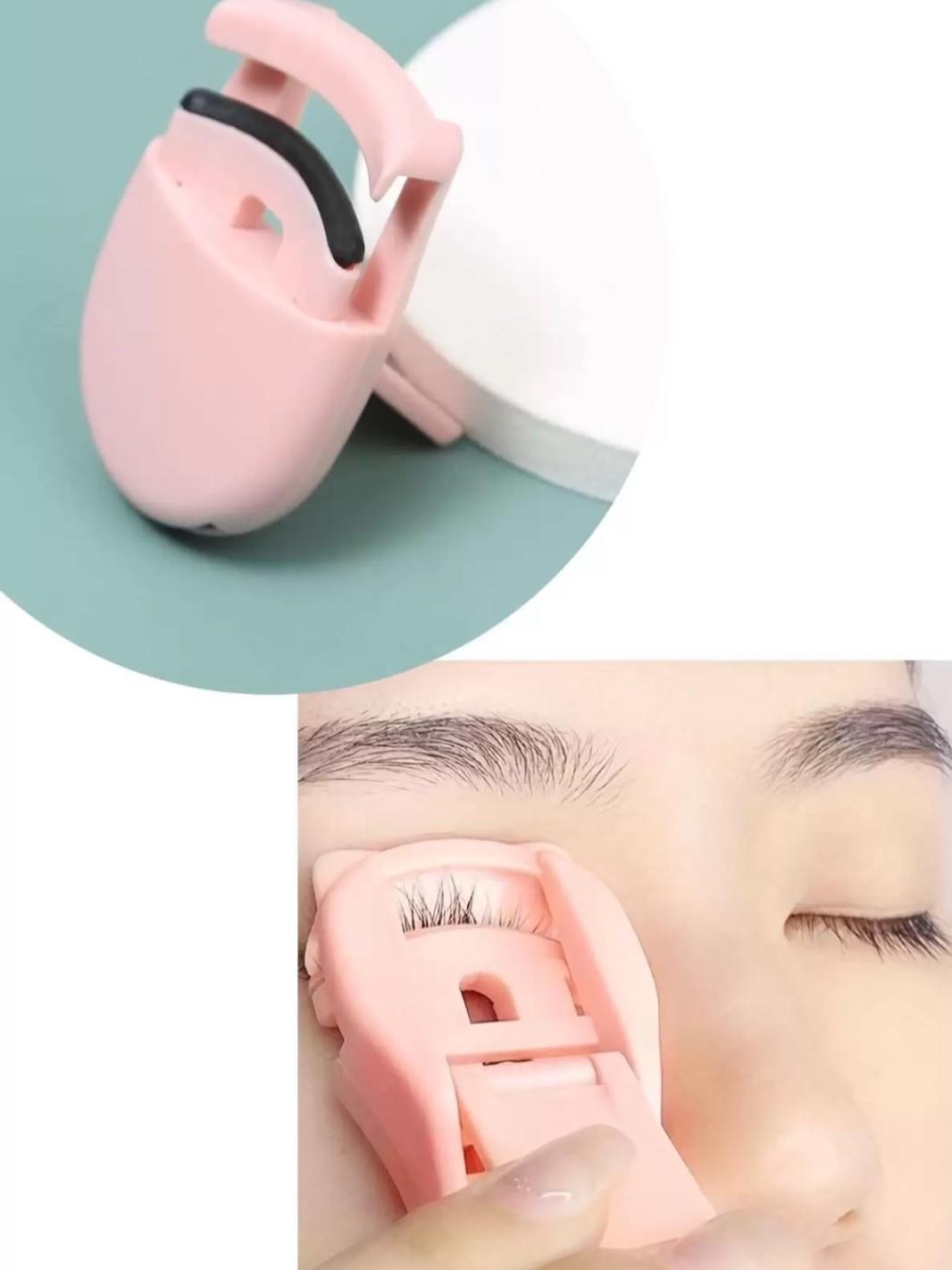 Pembe Silikon Kirpik Kıvırma Aparatı