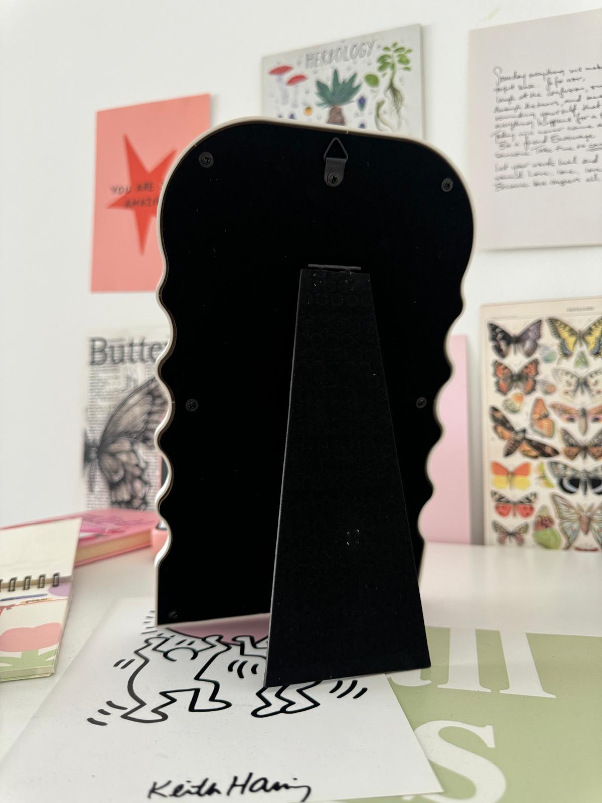 Pembe Zikzak Desen Makyaj Aynası