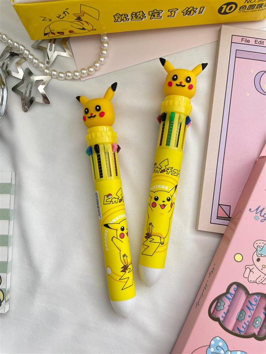 Pikachu 10 Renk Tükenmez Kalem