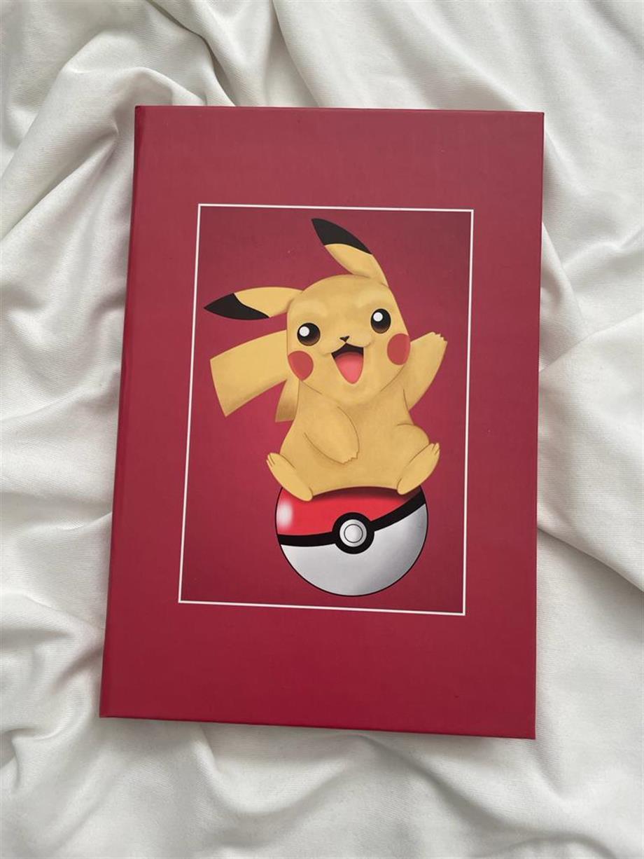 Pikachu Lastikli Sert Kapak Defter