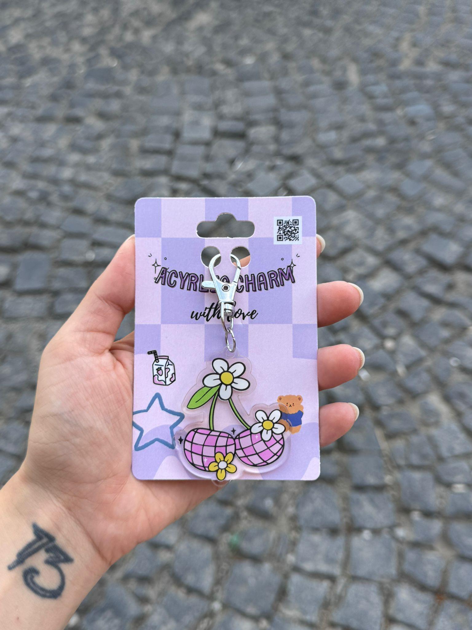Pink Cherry Akrilik Charm